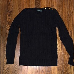 Black cable knit Lauren Ralph Lauren sweater